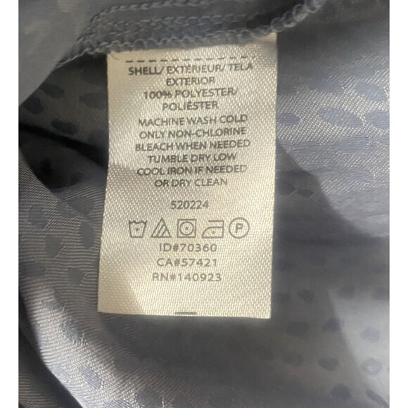 Loft Top Womens XL Blue Ruffled Long Sleeve Blouse Relaxed Casual - Picture 7 of 8